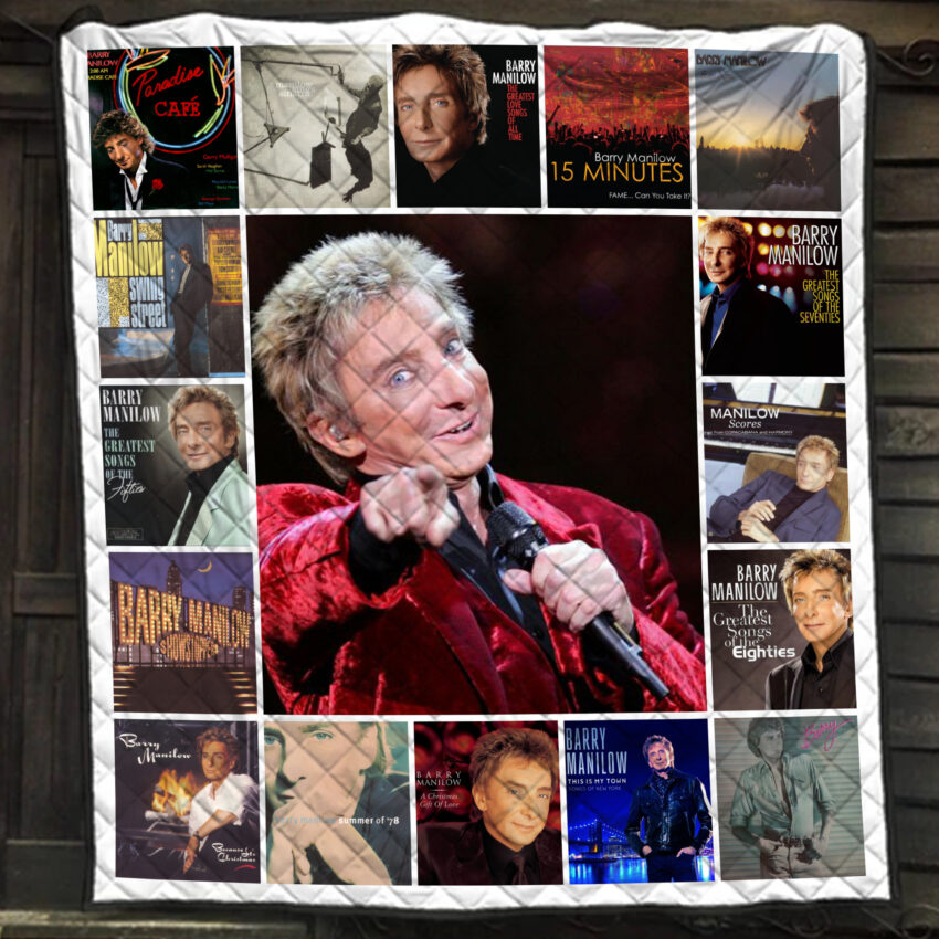 Barry Manilow Albums Quilt Blanket Bedding Set, Gift For Barry Manilow Fans