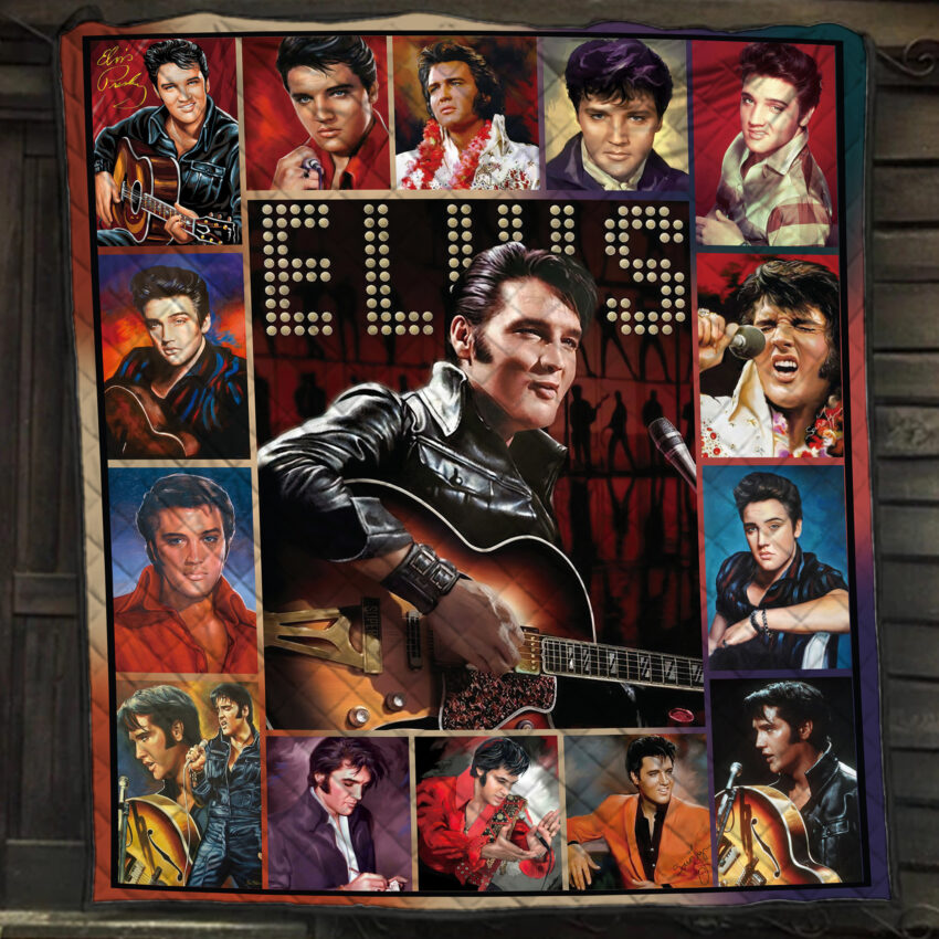 Elvis Presley Albums Quilt Blanket Bedding Set, Gift For Elvis Presley Fans