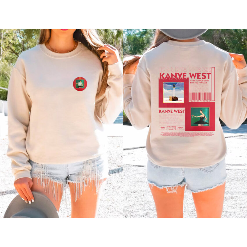 Kanye West My Beautiful Dark Twisted Fantasy 2 Sided Sweatshirt Hoodie T-shirt