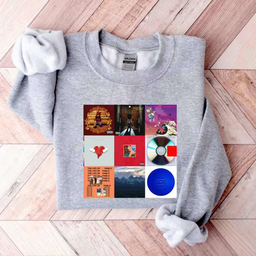 Kanye West Best 9 Albums Hoodie Sweatshirt T-shirt