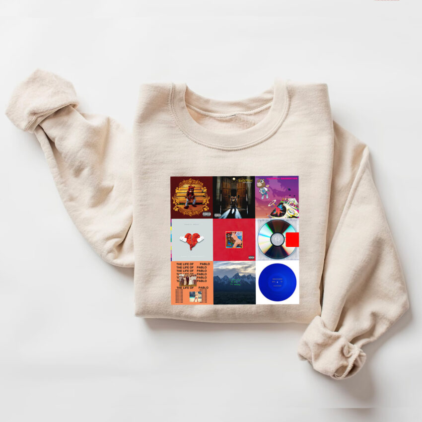 Kanye West Best 9 Albums Hoodie Sweatshirt T-shirt