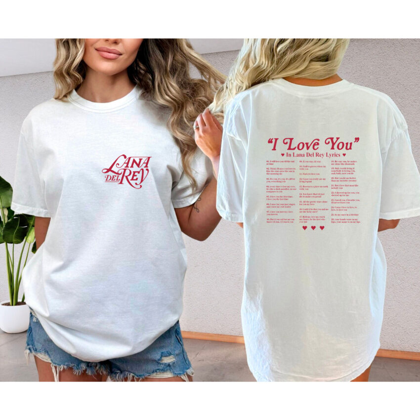 Lana Del Rey Lyrics 2 Sided T-shirt Sweatshirt Hoodie Gift For Fans