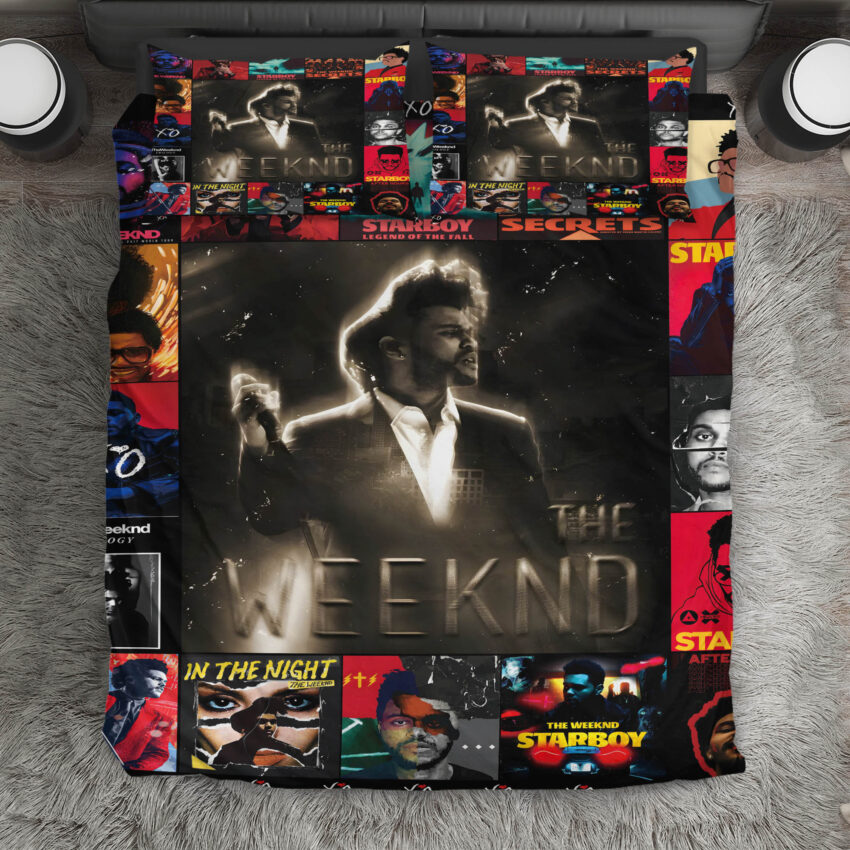 The Weeknd Albums Cover Quilt Blanket Bedding Set, Gift For The Weeknd Fans