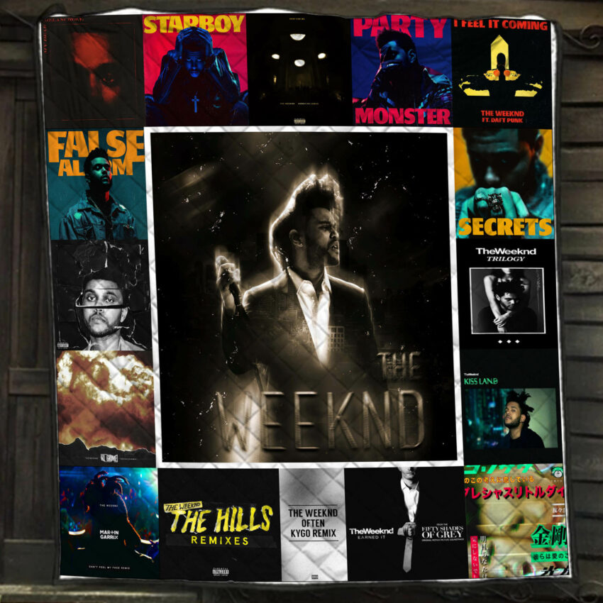 The Weeknd Albums Cover Quilt Blanket Bedding Set, Gift For The Weeknd Fans