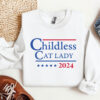 Vintage Childless Cat Lady Shirt Coconut Tree Harris 47 Shirt Childless Cat Lady Kamala T Shirt 2024 Vote Blue Shirt