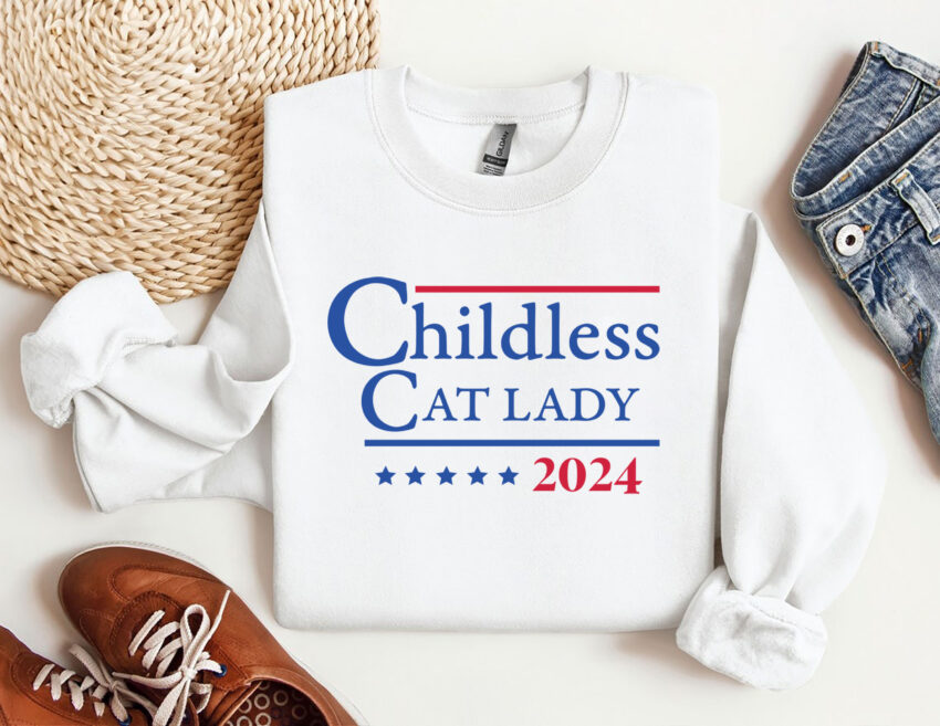 Vintage Childless Cat Lady Shirt Coconut Tree Harris 47 Shirt Childless Cat Lady Kamala T Shirt 2024 Vote Blue Shirt