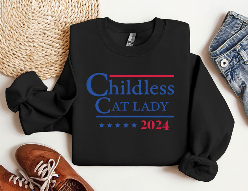 Vintage Childless Cat Lady Shirt Coconut Tree Harris 47 Shirt Childless Cat Lady Kamala T Shirt 2024 Vote Blue Shirt