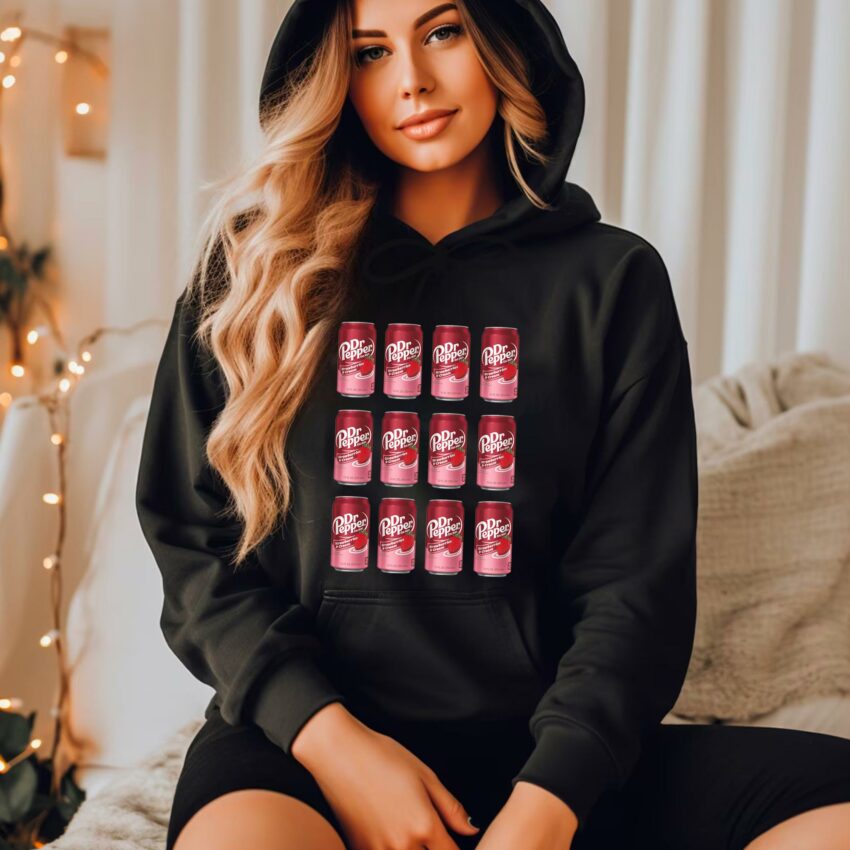 Dr Peper Strawberries And Cream Cans Collection Sweatshirt for Christmas, Soft Drink Hoodie